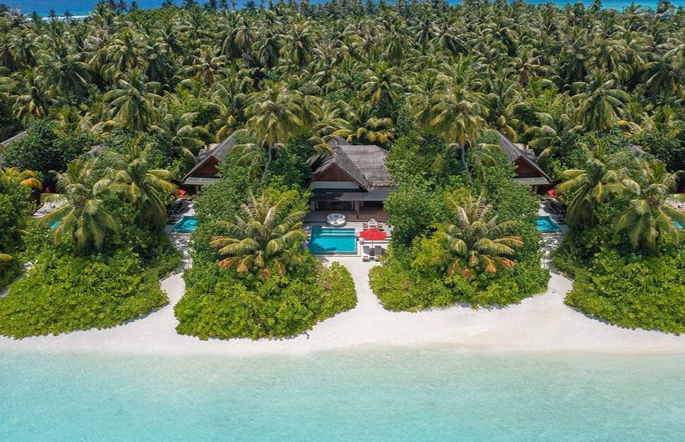Aerial view of Beach Pool Villas