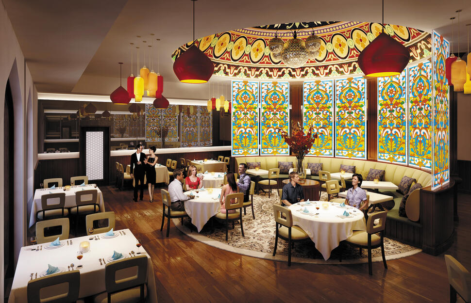 Artist impression of Indian Restaurant