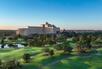 Hotel exterior and golf course