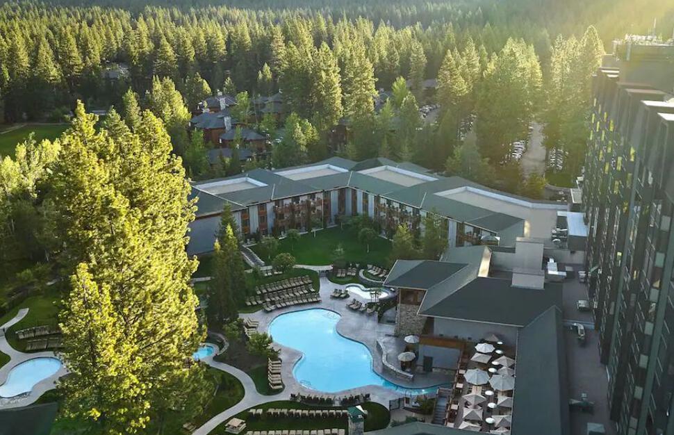 Aerial view of resort