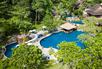 Waterfall Pool with Swim up Bar and Kids Pool