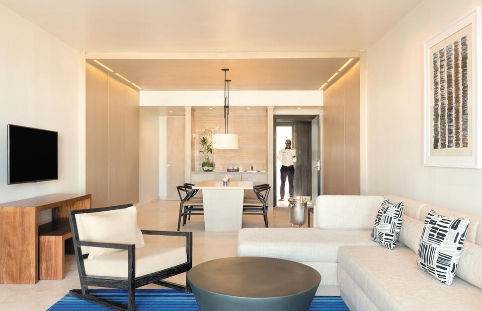 1-Bedroom Ocean Front Suite Living Area