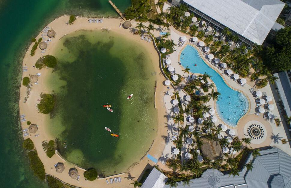 Aerial view of Saltwater Lagoon