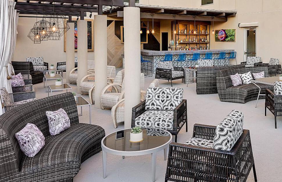 Skyline pool deck and bar