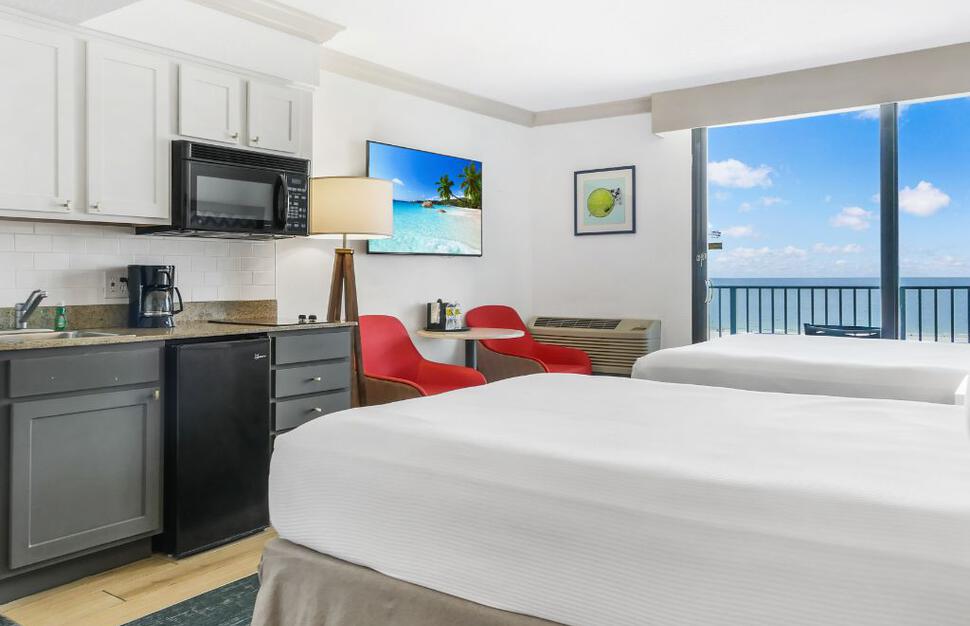 Beachfront Studio with Balcony