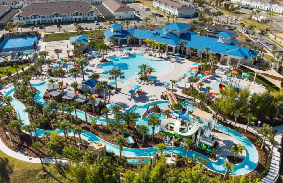 Aerial view of resort
