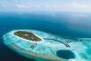 Aerial view of island