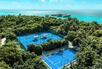 Aerial view of tennis and padel courts