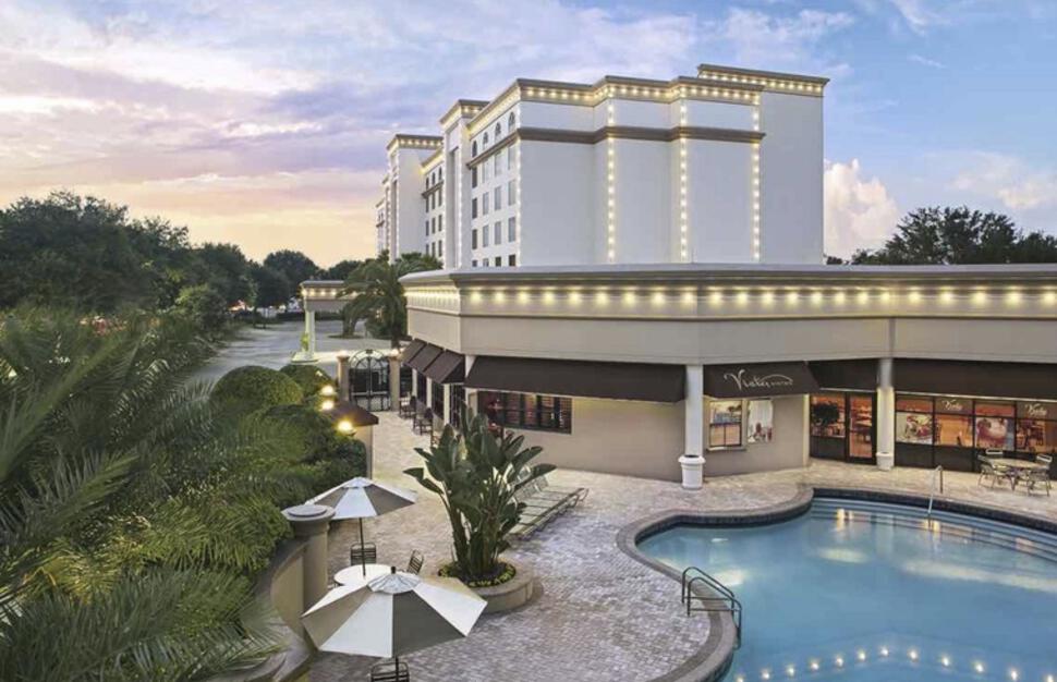 Hotel exterior and pool
