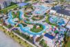 Aerial view of resort pools