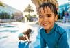 Little boy by the pool at Disney's Art of Animation Resort