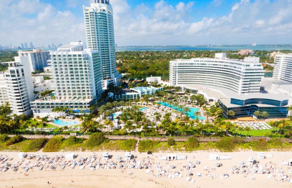 View of the resort and the beach