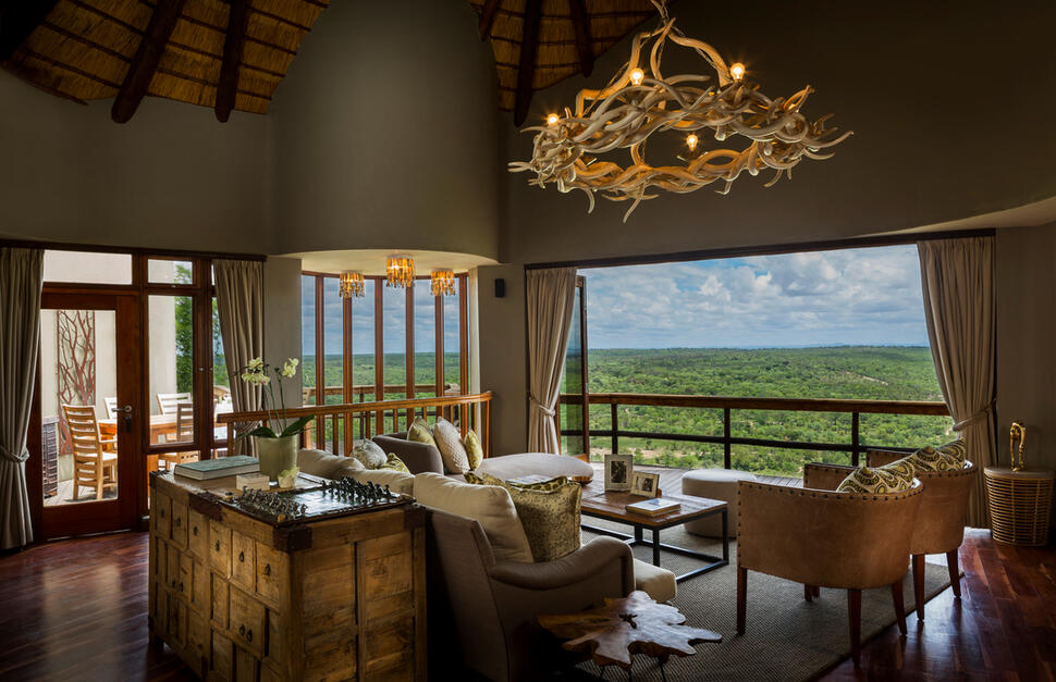 Cliff Lodge Lounge, Ulusaba Private Game Reserve - Rock Lodge, South Africa