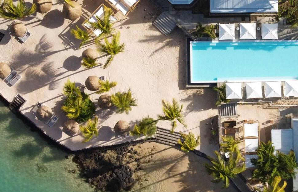 Aerial view of the pool