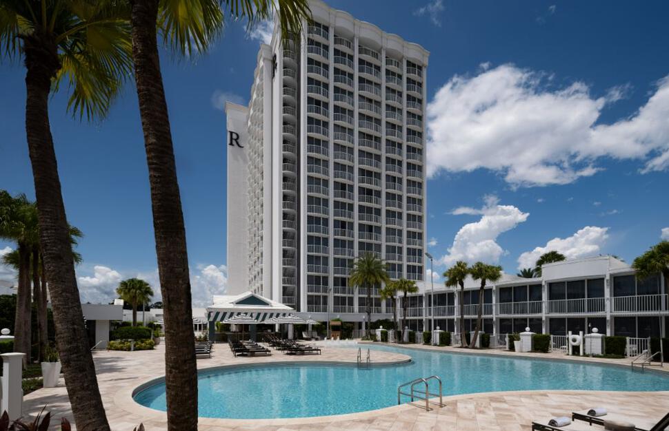 Hotel exterior and pool