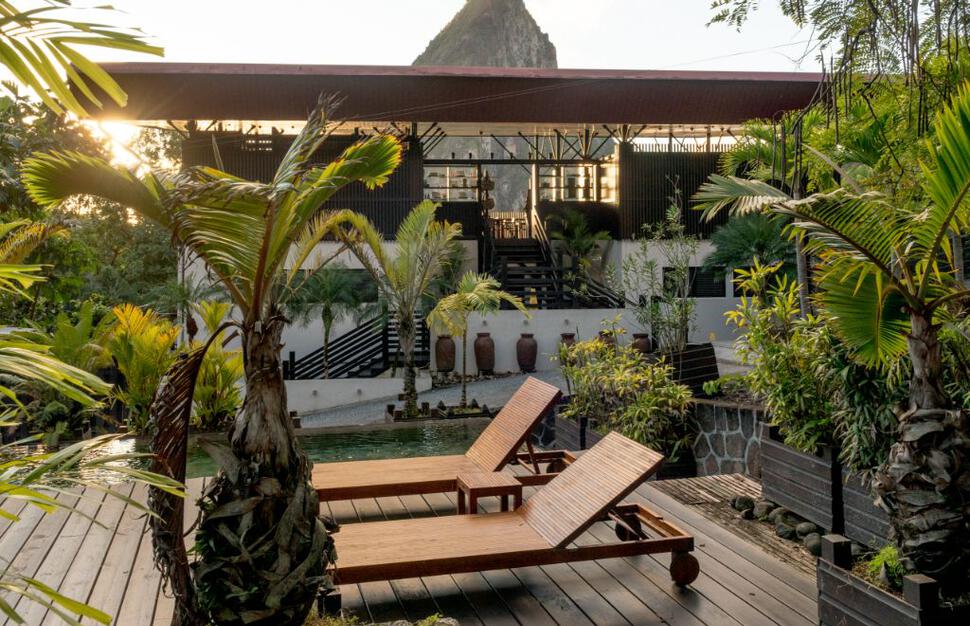 Rabot Hotel from Hotel Chocolat St Lucia, Caribbean Hotel Virgin