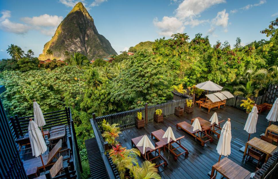 Rabot Hotel from Hotel Chocolat St Lucia, Caribbean Hotel Virgin
