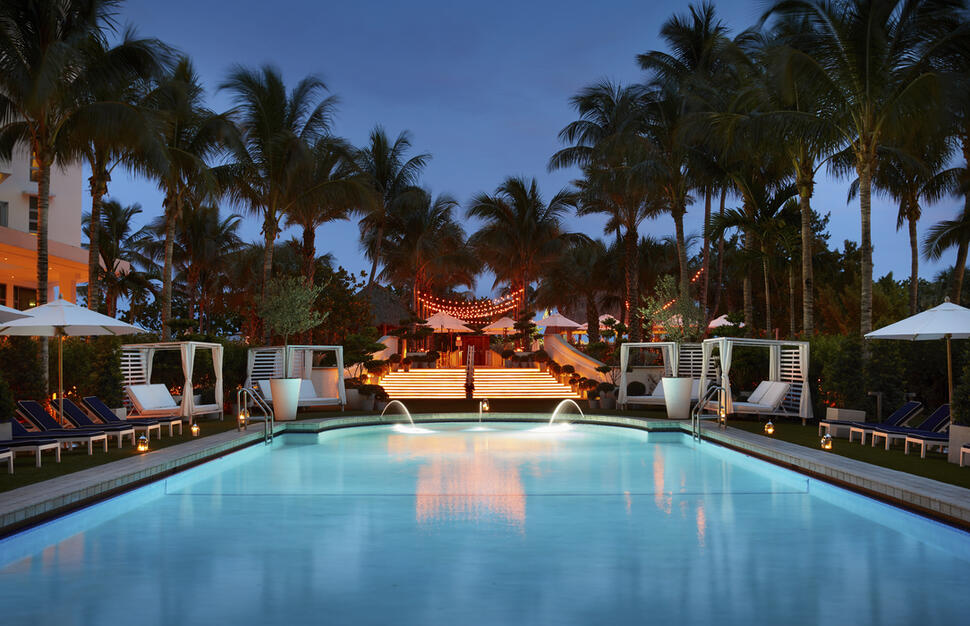 Pool at night