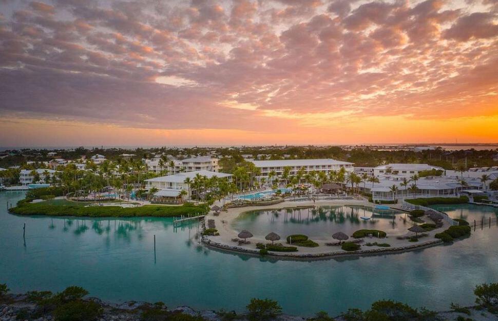Aerial view of resort