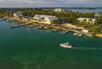Aerial view of marina