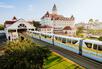 Monorail arriving into the hotel