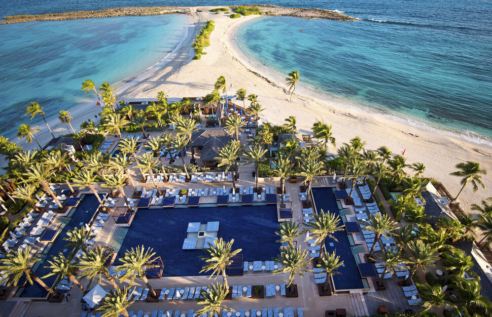 Aerial view of the pool