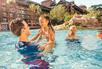 Family in the pool