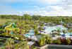 Aerial view of the pools