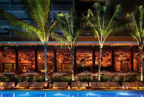 Matador Terrace and Pool at night
