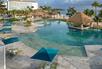 Pool with swim up bar