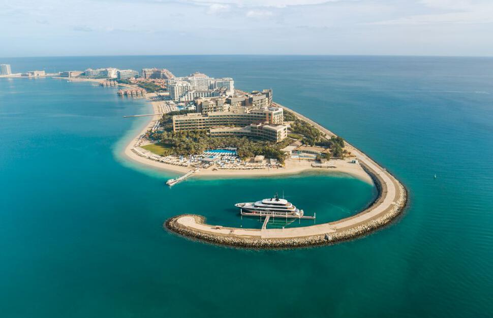 Aerial view of the hotel